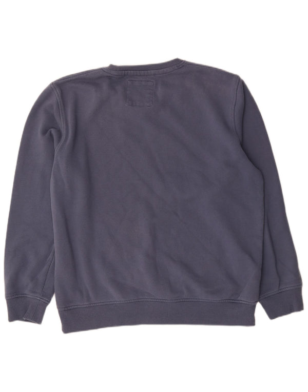 Crew Clothing Mens Moletom Jumper Grande Algodão Azul