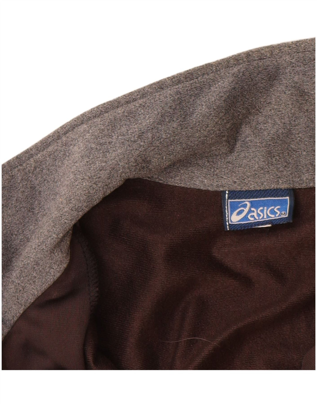 ASICS Mens Graphic Tracksuit Top Jacket Medium Brown Colourblock Poliéster