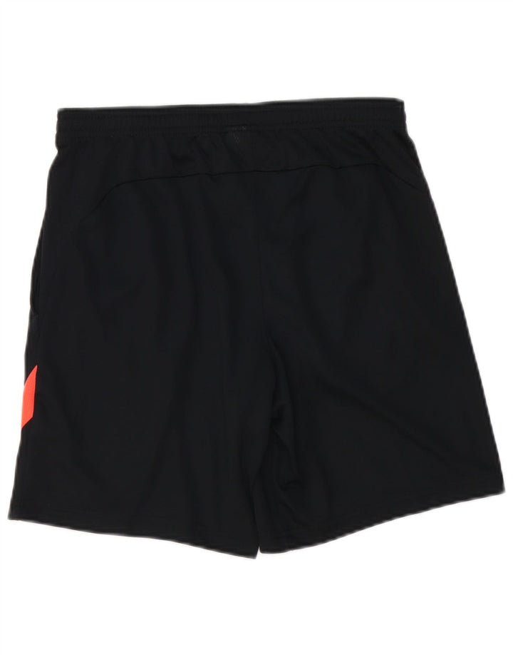 Shorts esportivos masculinos Nike Dri Fit pequenos pretos em poliéster colorblock