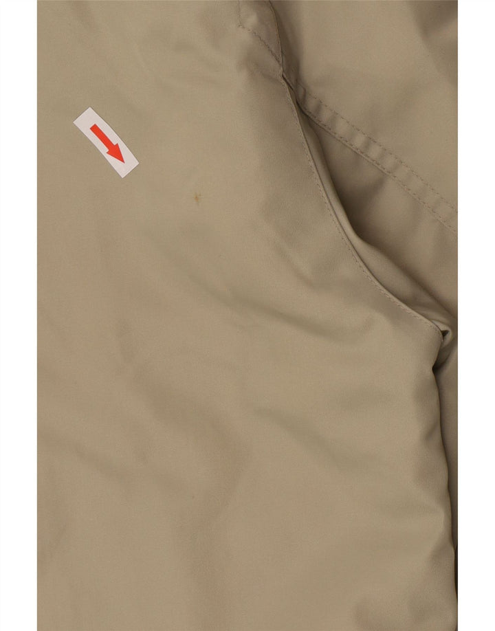 Jaqueta corta-vento feminina Dkny com capuz UK 14 nylon cáqui médio