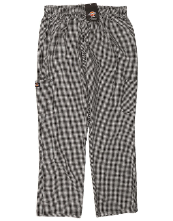 Calças cargo masculinas Dickies XL W38 L32 poliéster preto Houndstooth