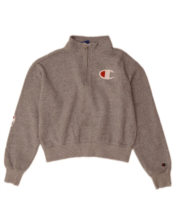 CHAMPION Suéter feminino oversized gráfico UK 10 pequeno cinza