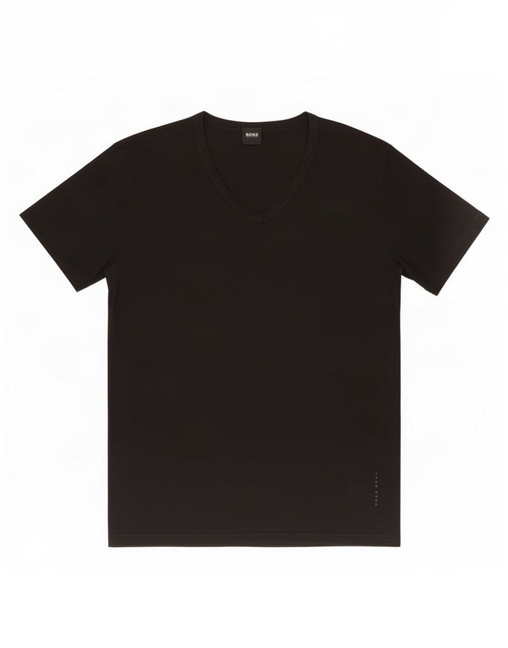 Camiseta masculina Hugo Boss grande algodão preto