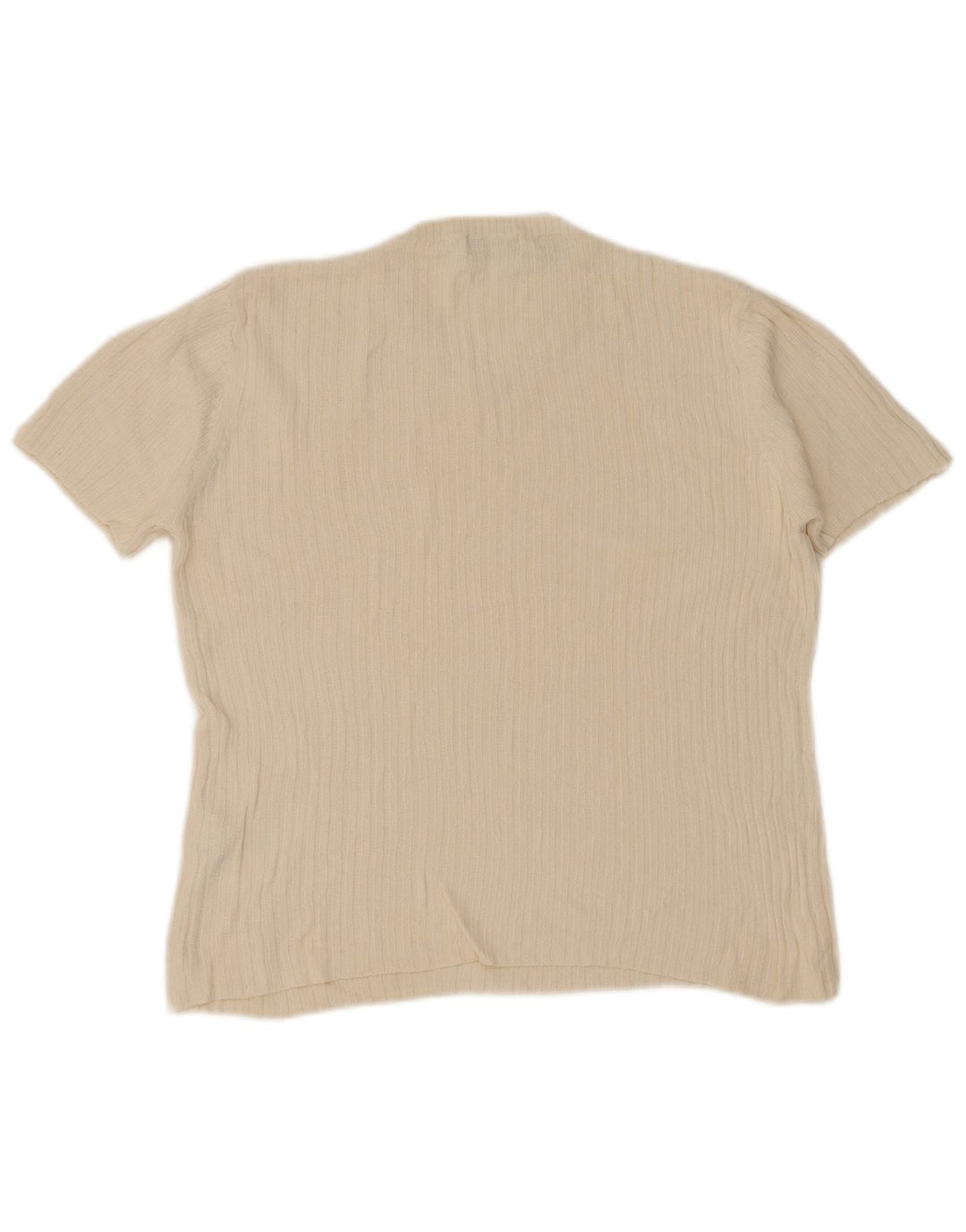 Camiseta masculina Zara Top grande algodão bege