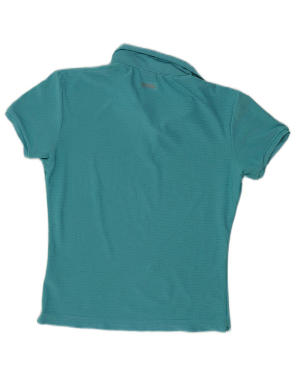 Nike Womens Dri Fit Polo Shirt UK 10 Small Turquoise Polyester