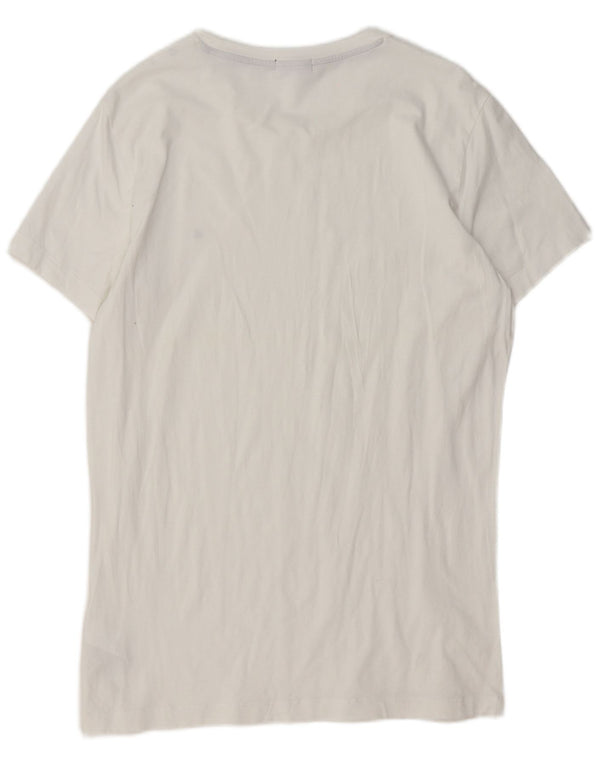 Camiseta masculina Calvin Klein Jeans grande algodão branco
