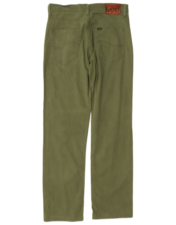 Lee Calça masculina reta casual W30 L30 algodão verde