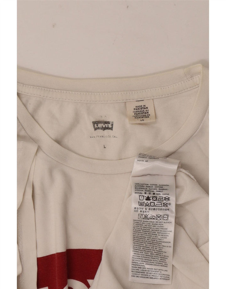 Camiseta gráfica masculina Levi's Top grande de algodão branco