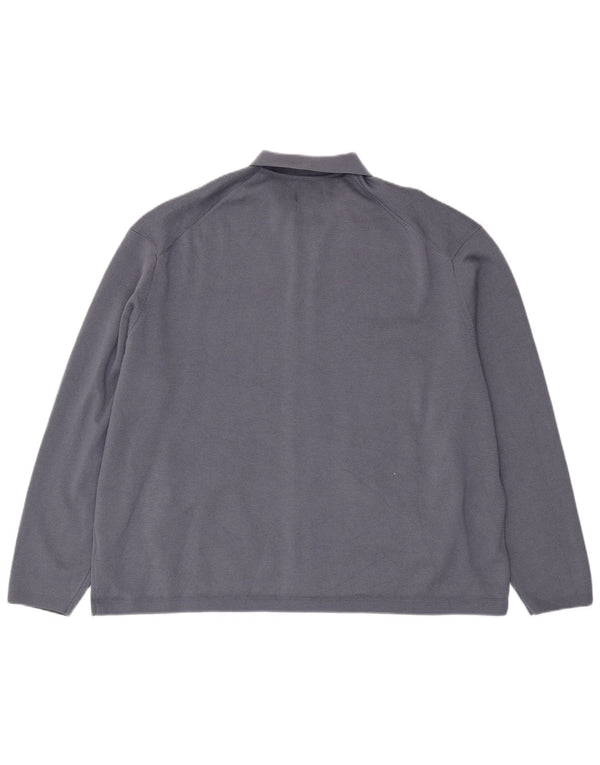 Suéter cardigã masculino Marks & Spencer 4XL poliéster azul