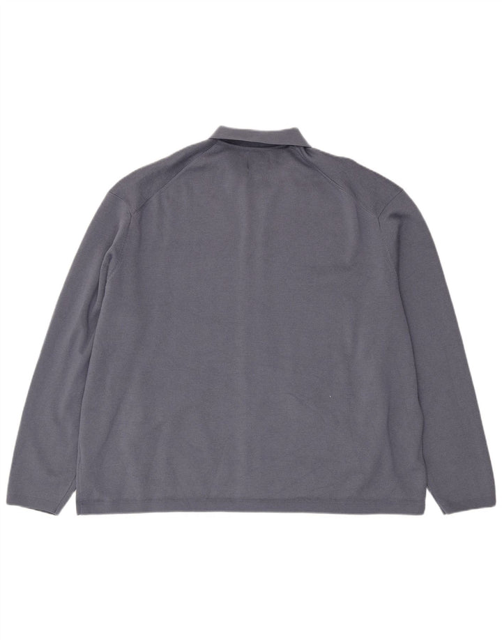Suéter cardigã masculino Marks & Spencer 4XL poliéster azul