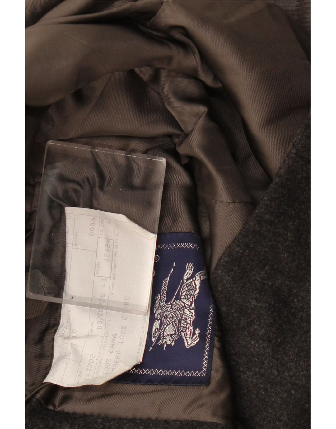 Jaqueta blazer masculina Burberrys com 2 botões IT 54 XL lã cinza