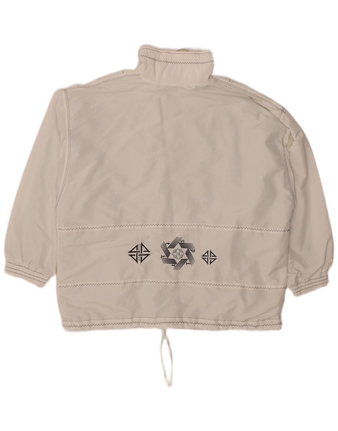 Jaqueta Anorak Oversized Feminina Maser M Reino Unido 16 Grande Poliéster Branco