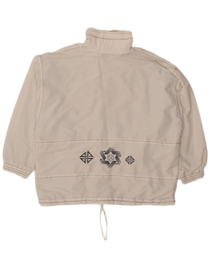 Jaqueta Anorak Oversized Feminina Maser M Reino Unido 16 Grande Poliéster Branco