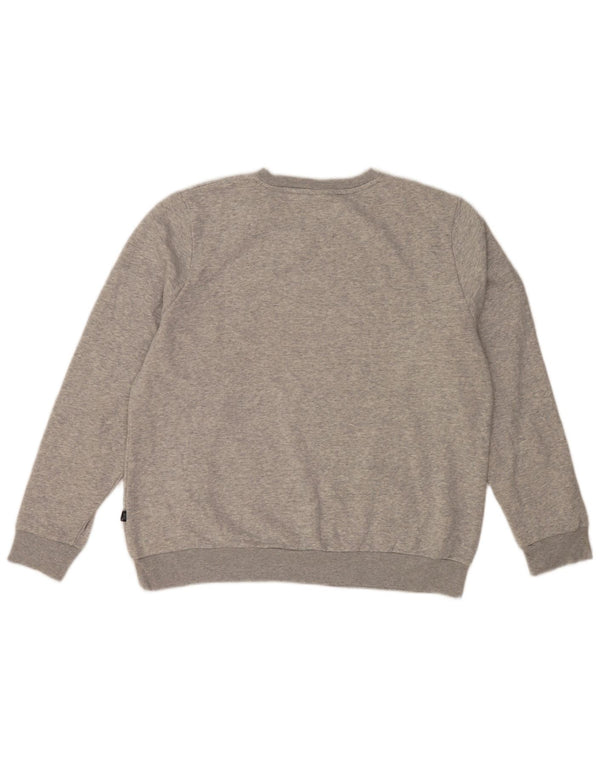 Puma masculino gráfico moletom jumper XL cinza manchado de algodão