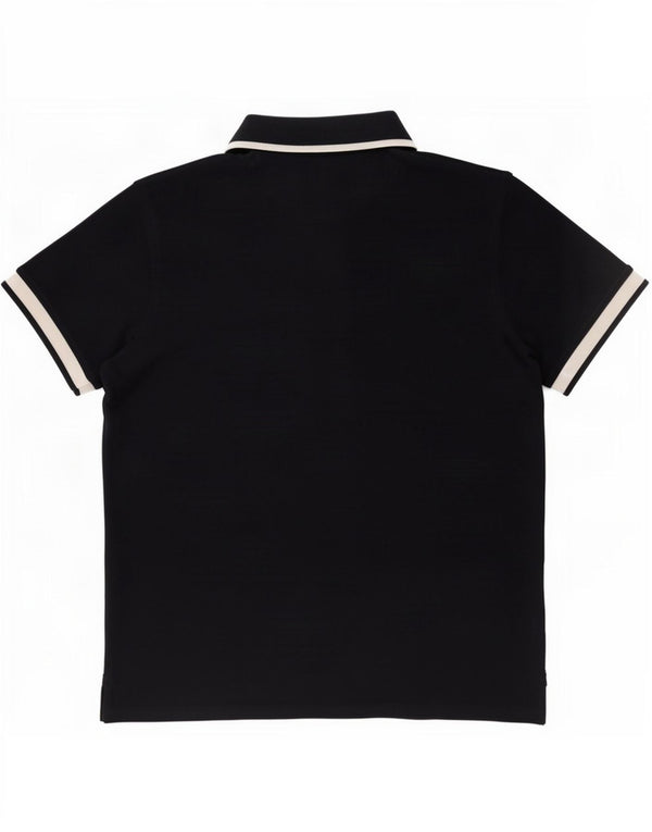 Camisa polo masculina Aquascutum grande algodão azul marinho