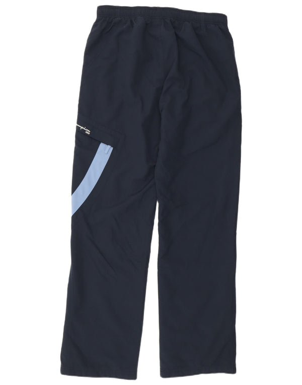 Calça de treino masculina Champion grande poliéster colorblock azul marinho