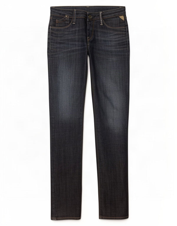 Replay Jeans Slim Feminino W25 L30 Azul Marinho Algodão