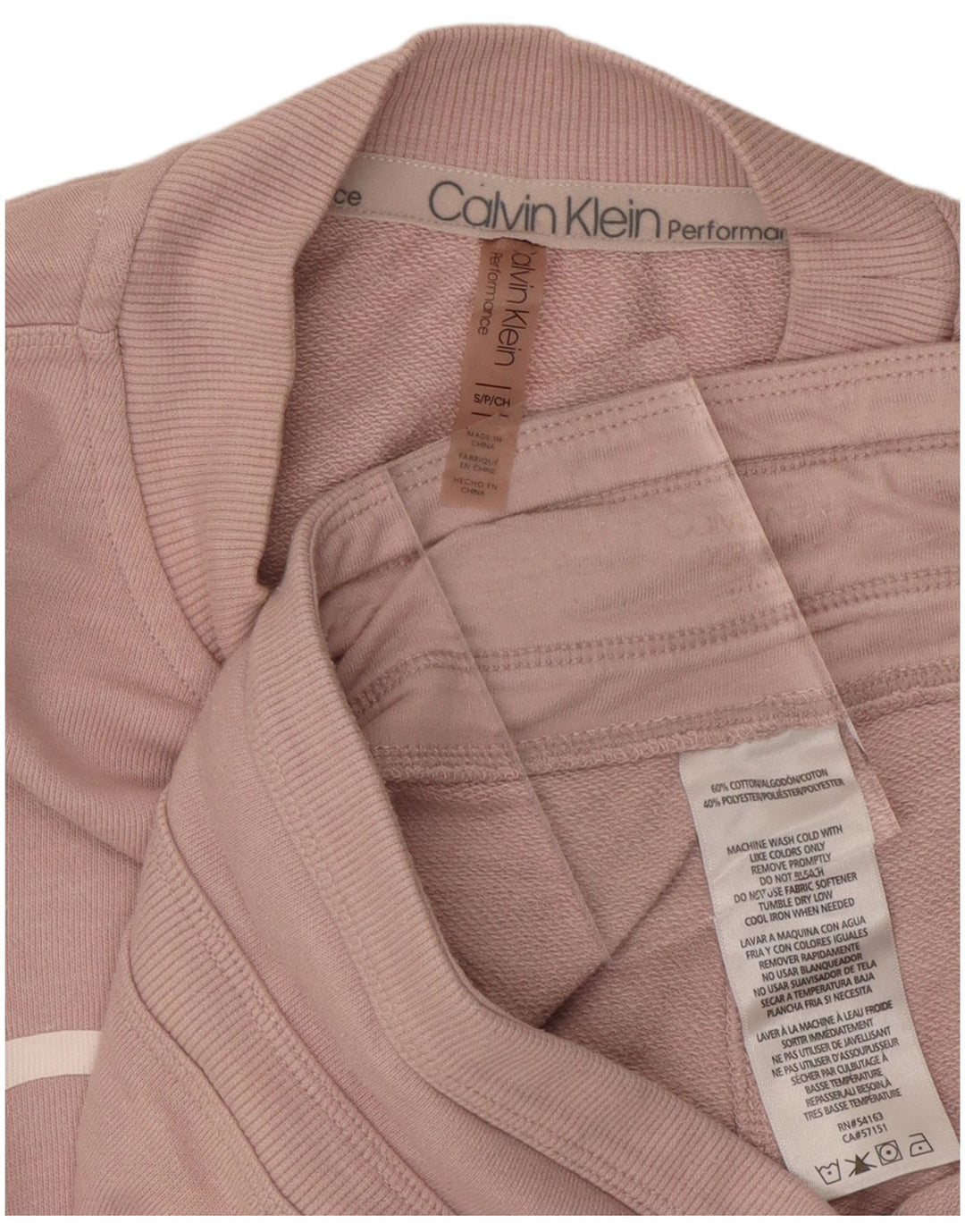 CALVIN KLEIN Feminino Oversized Graphic Treino Completo Reino Unido 10 Pequeno Rosa