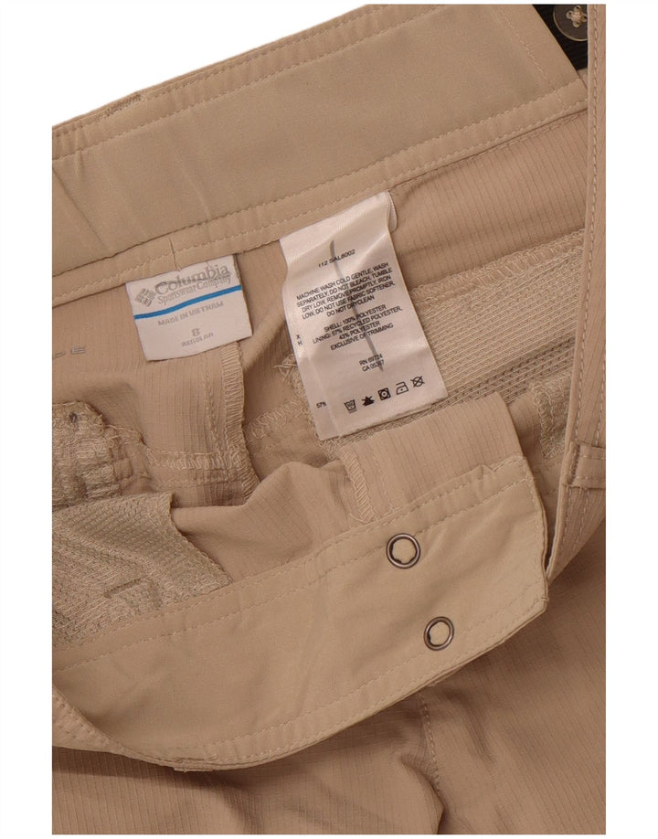 Calça cargo feminina reta COLUMBIA US 8 médio W30 L32 bege
