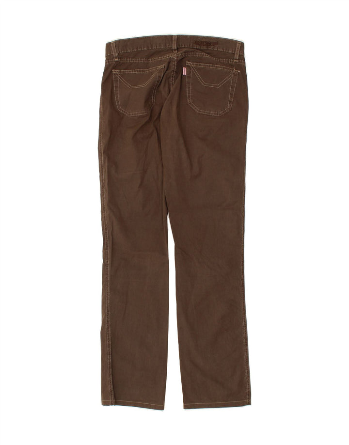 JECKERSON Womens Slim Casual Trousers W27 L30 Brown Cotton Vintage Jeckerson and Second-Hand Jeckerson from Messina Hembry 