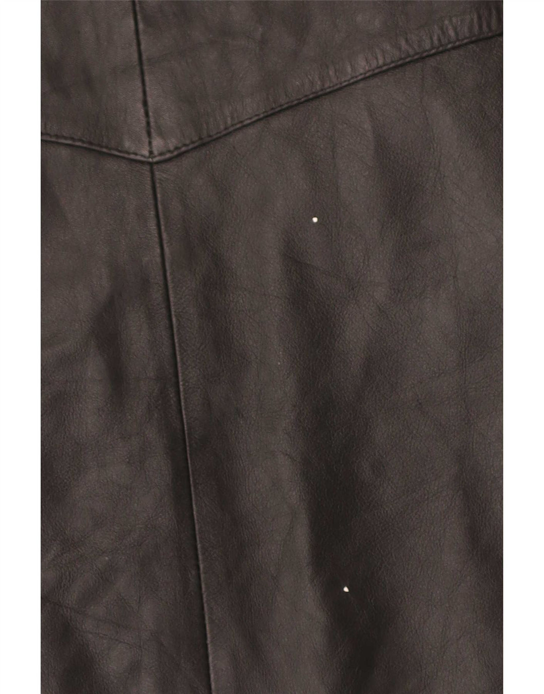 Colete de couro masculino vintage médio preto