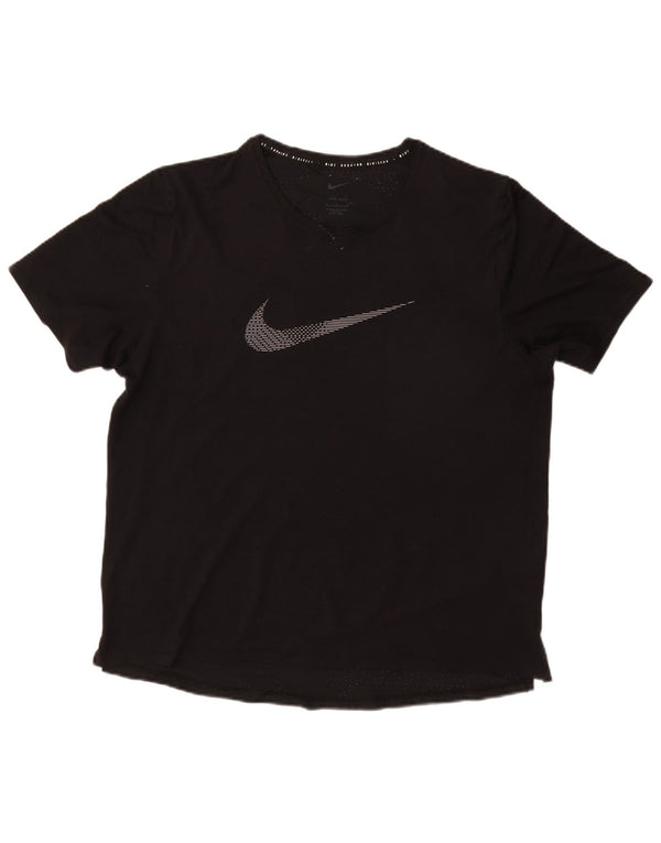 Camiseta masculina NIKE Dri Fit Graphic Top grande poliéster preto