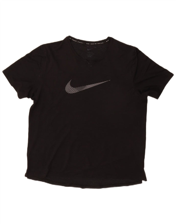Camiseta masculina NIKE Dri Fit Graphic Top grande poliéster preto