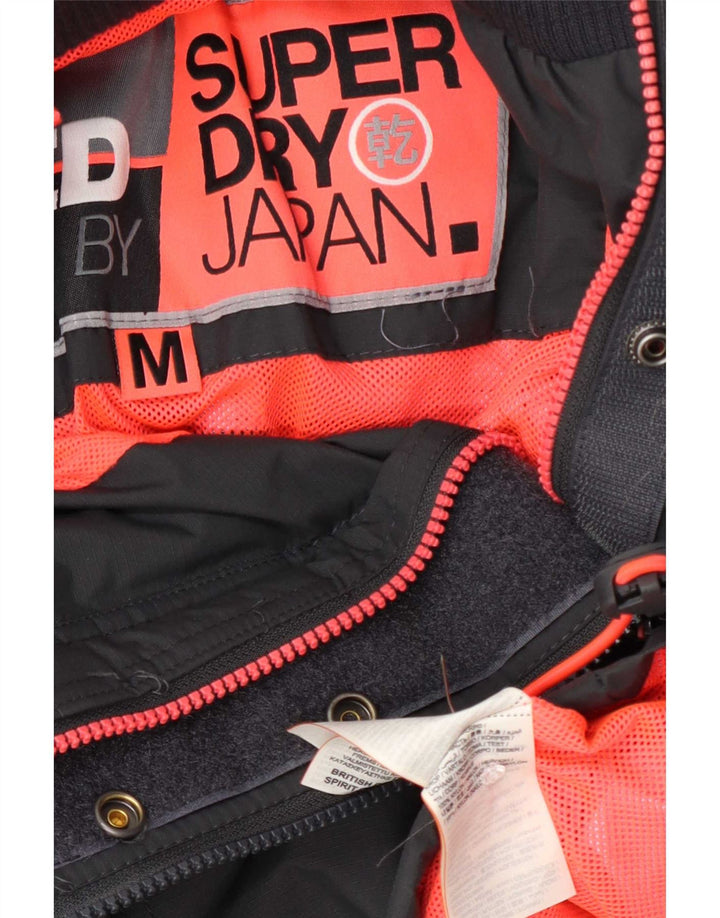 Jaqueta de chuva feminina Superdry Graphic UK 14 nylon cinza médio