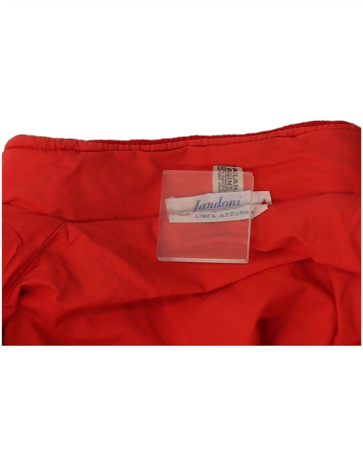 Jaqueta vintage masculina reversível UK 40 grande lã vermelha