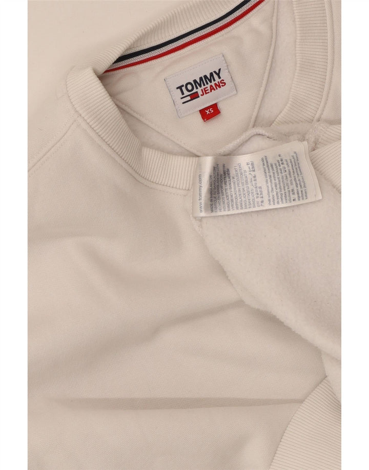 Suéter oversized feminino TOMMY HILFIGER Reino Unido 6 XS algodão branco