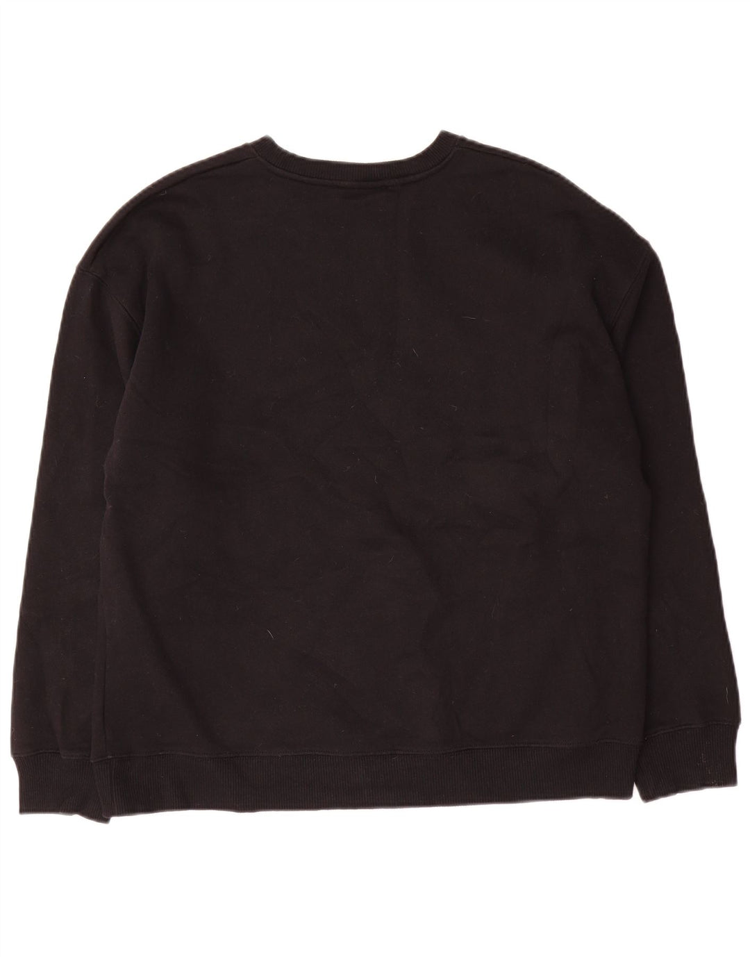 Zara feminino gráfico oversized moletom jumper Reino Unido 10 pequeno algodão preto