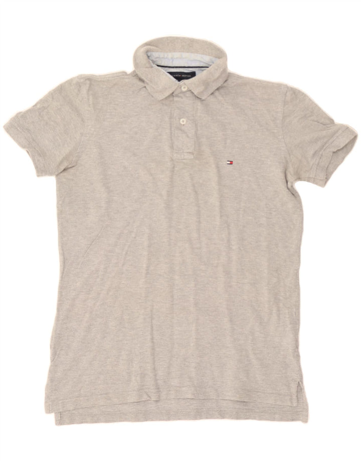 TOMMY HILFIGER Mens Polo Shirt Small Grey Cotton Vintage Tommy Hilfiger and Second-Hand Tommy Hilfiger from Messina Hembry 