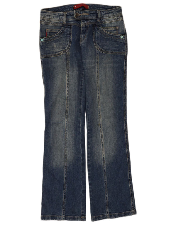 Jeans feminino vintage bootcut W28 L31 azul marinho