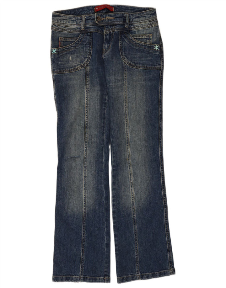 Jeans feminino vintage bootcut W28 L31 azul marinho