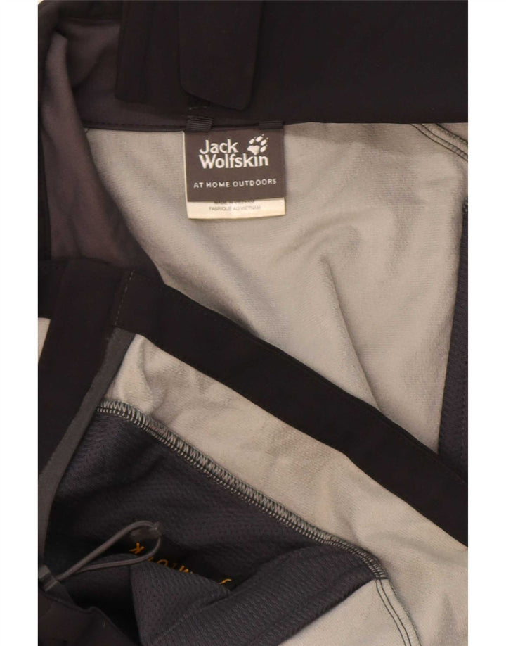 Jaqueta corta-vento masculina Jack Wolfskin UK 36/38 poliamida preta média