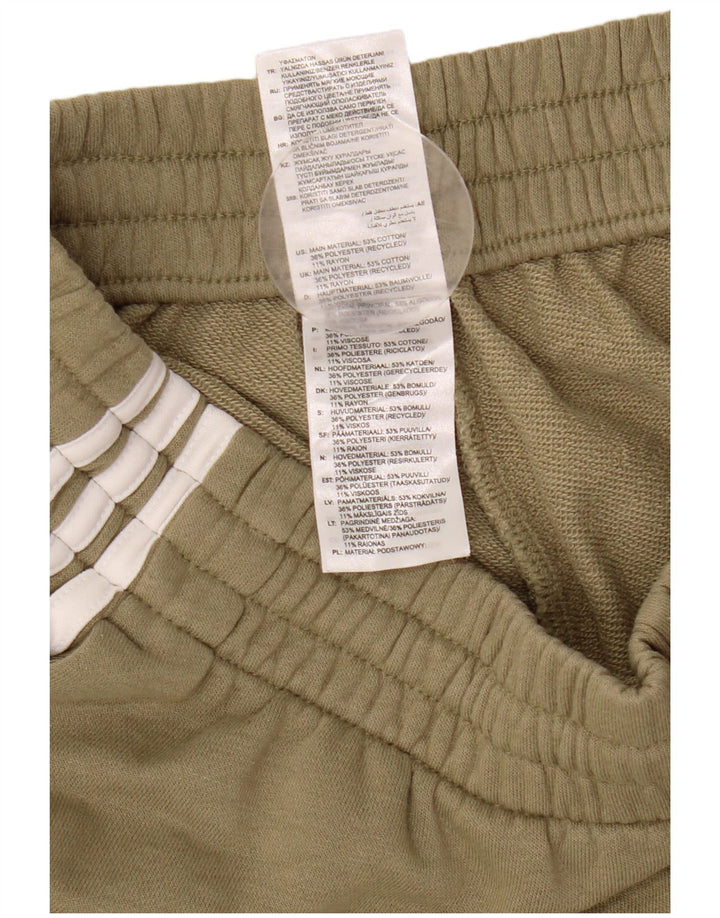 Shorts esportivos masculinos Adidas médio cáqui algodão
