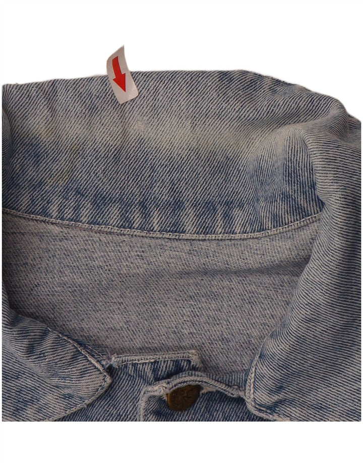 Jaqueta jeans masculina Cherokee UK 40 grande algodão geométrico azul