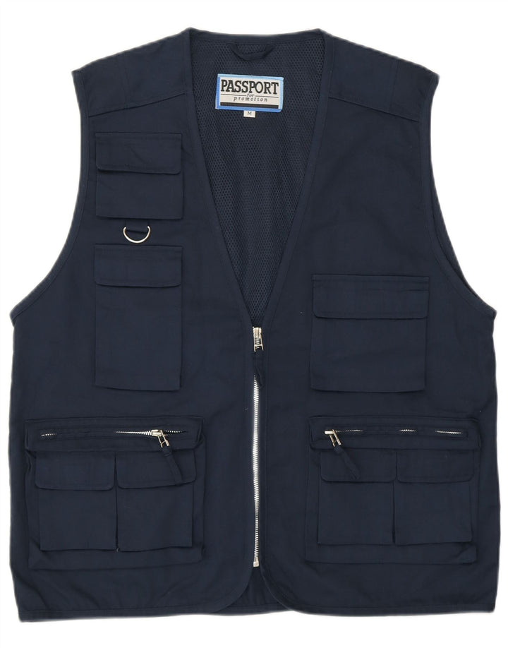 Passport Mens Utility Gilet UK 38 poliéster azul marinho médio