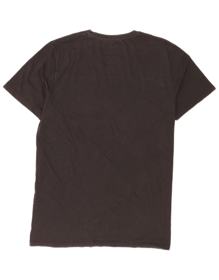 Camiseta gráfica masculina Jack & Jones grande algodão preto