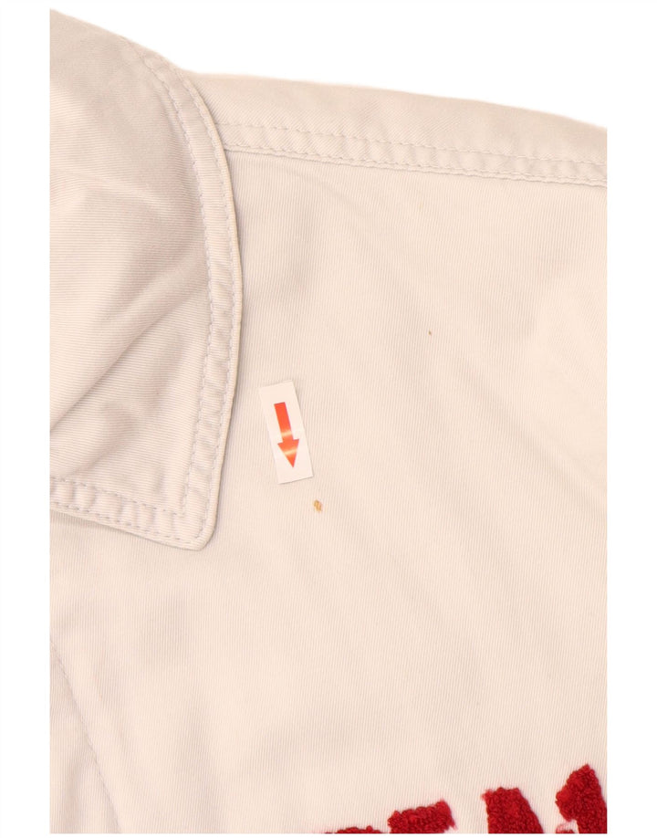 Sobretudo gráfico uniforme masculino UK 40 grande branco