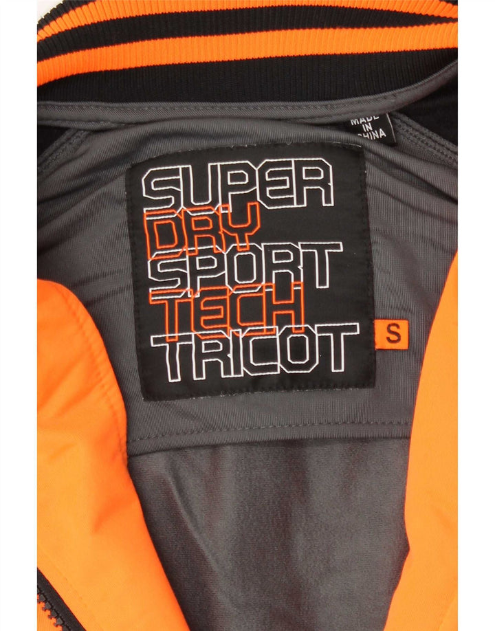 Superdry Mens Treino Top Jacket Small Grey Colourblock Poliéster