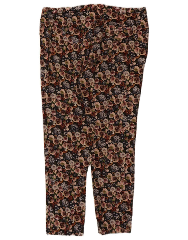 Zara Calça Feminina Slim Cropped Grande W30 L26 Multicolorido Floral