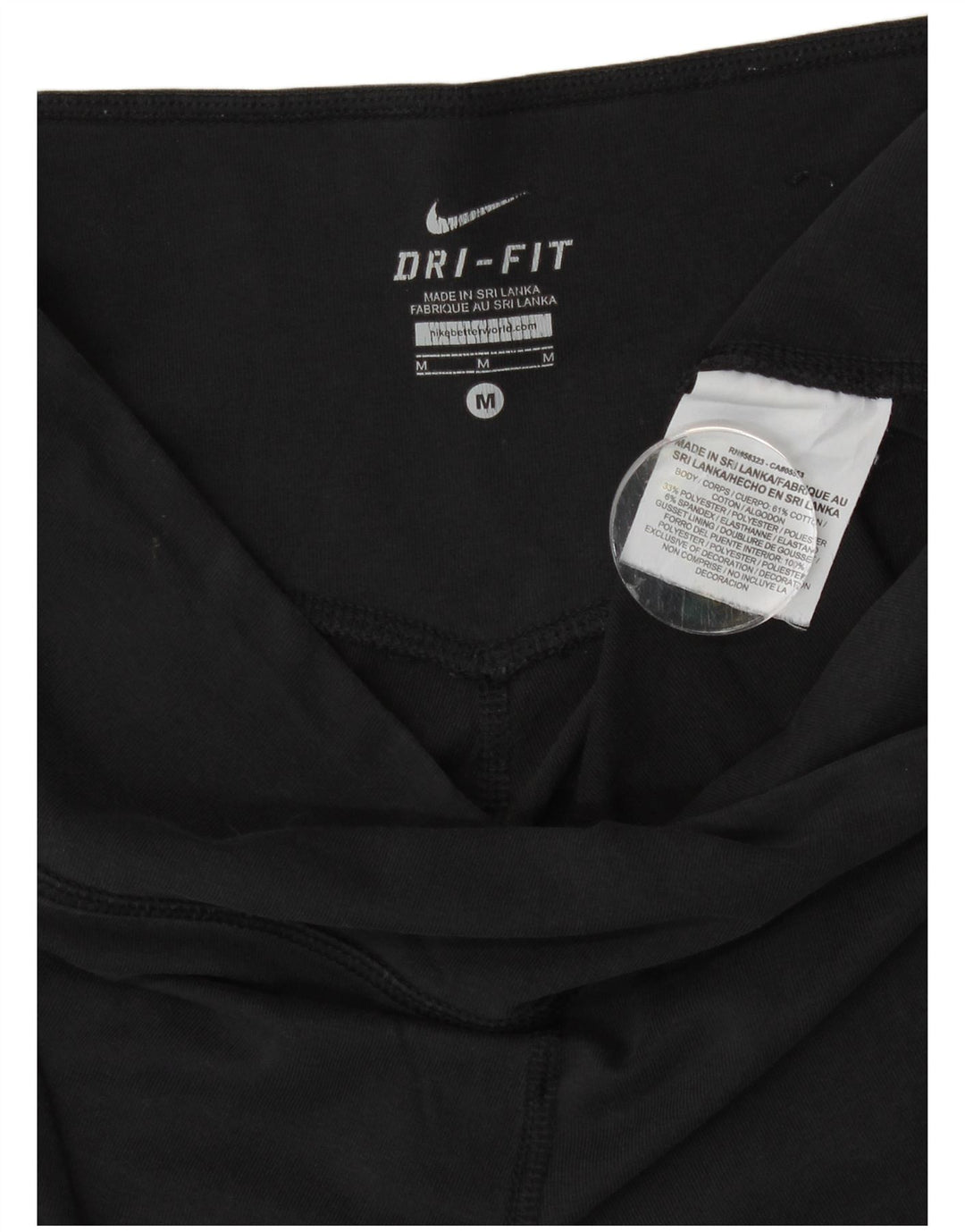 Calça Nike Dri Fit Feminina UK 12 Médio Algodão Preto