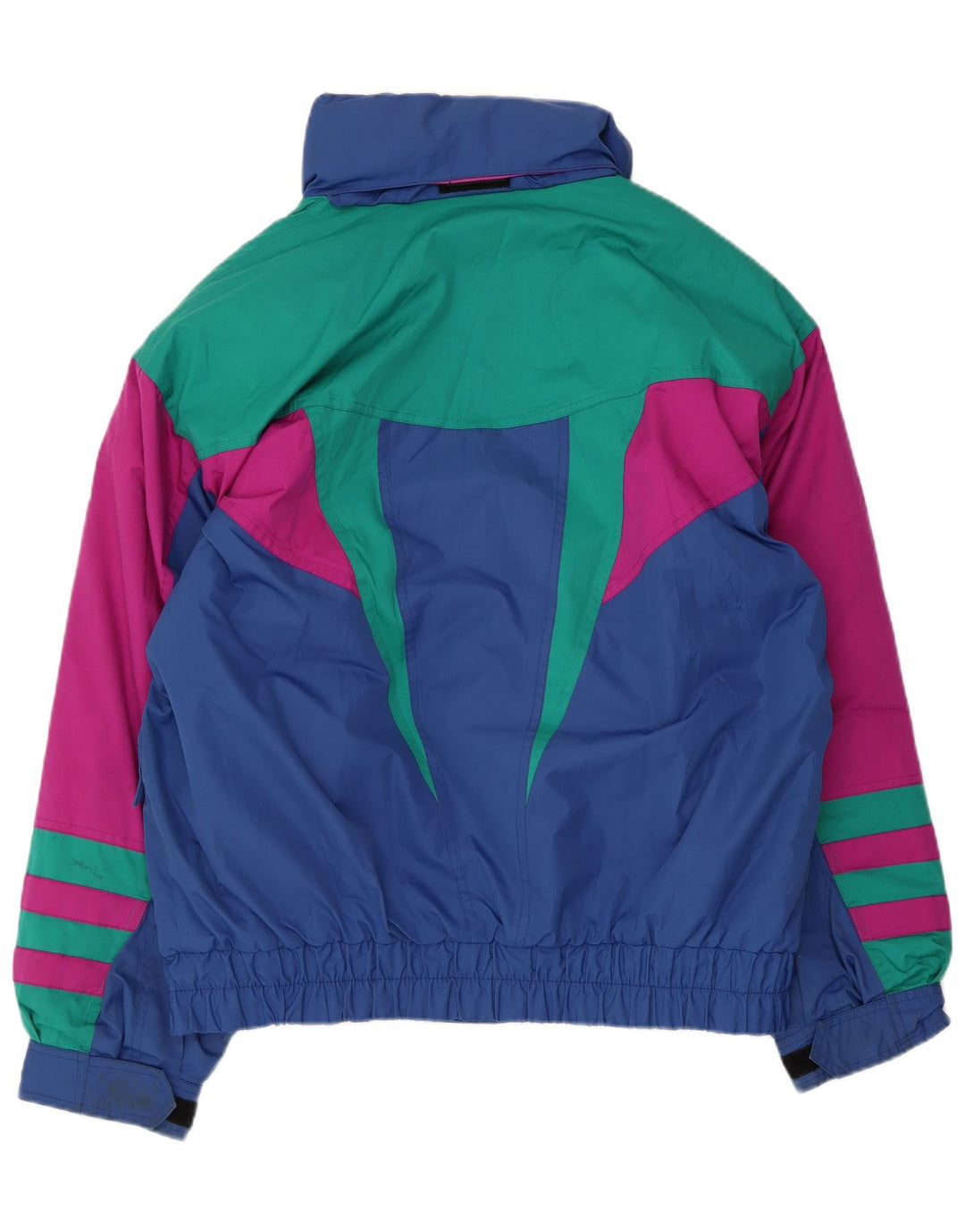 Jaqueta de esqui masculina Fila Graphic com capuz UK 40 poliéster colorblock azul médio