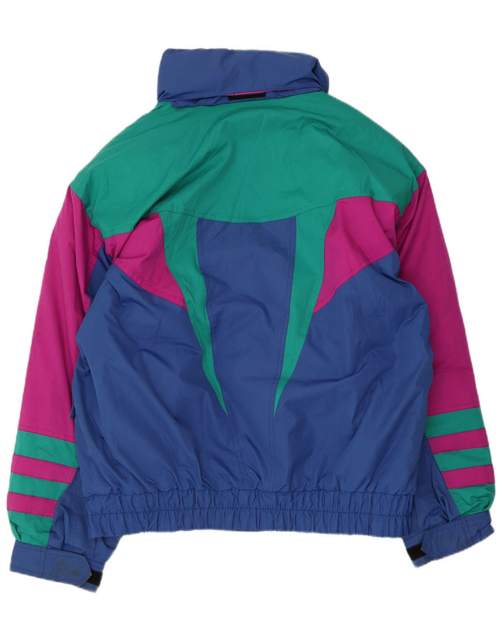 Jaqueta de esqui masculina Fila Graphic com capuz UK 40 poliéster colorblock azul médio