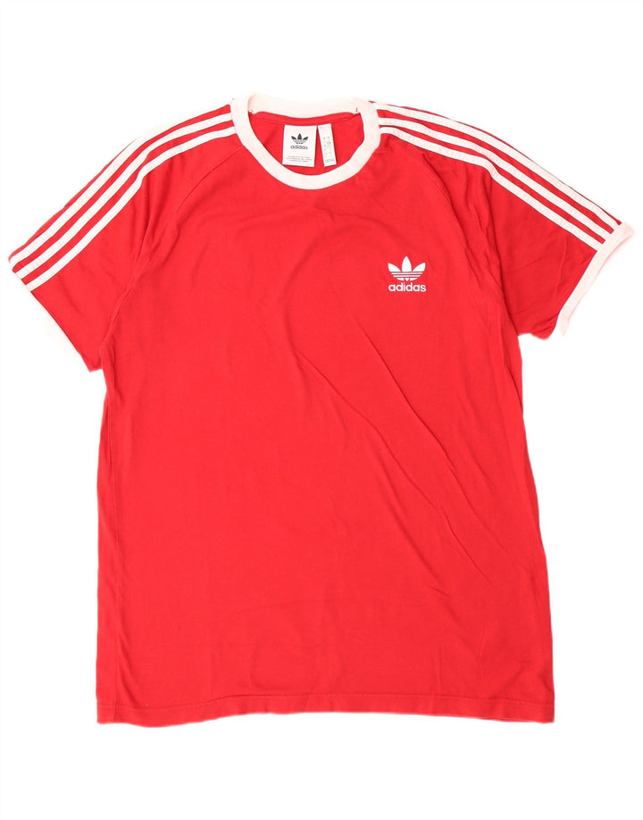 Camiseta masculina Adidas grande algodão vermelho