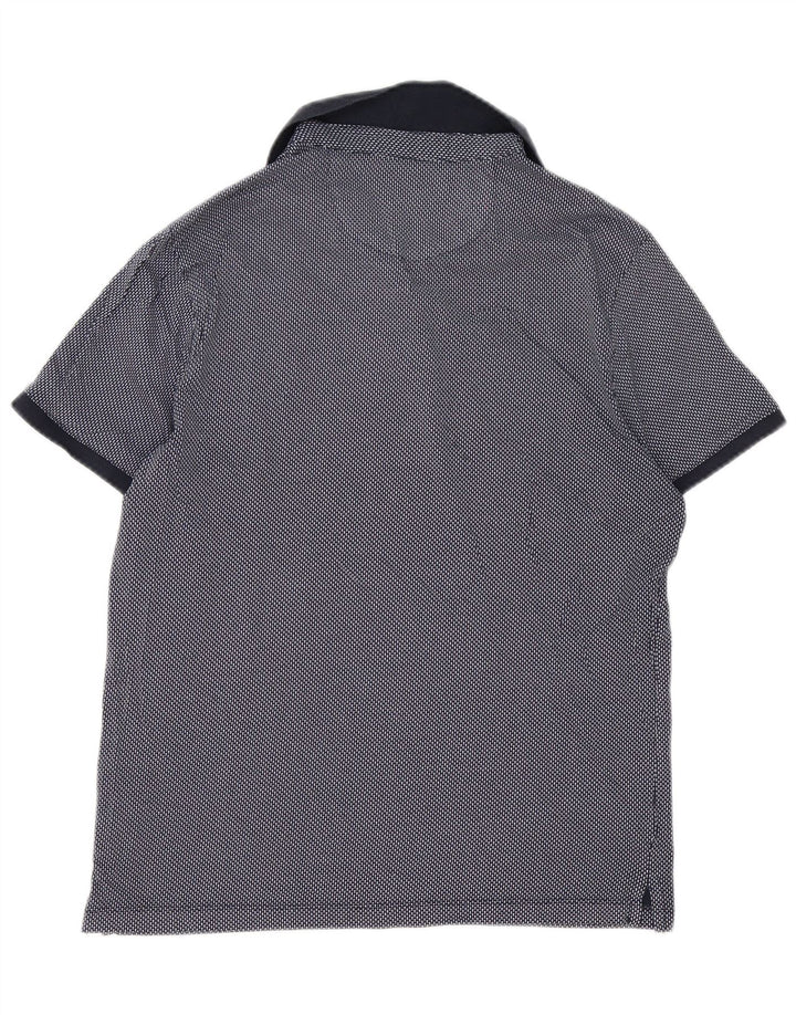 Camisa polo masculina Michael Kors médio algodão guingão azul marinho