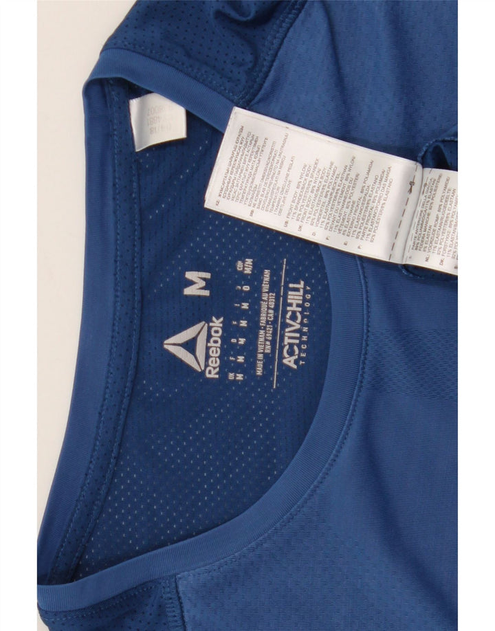 Camiseta masculina Reebok Top médio azul nylon