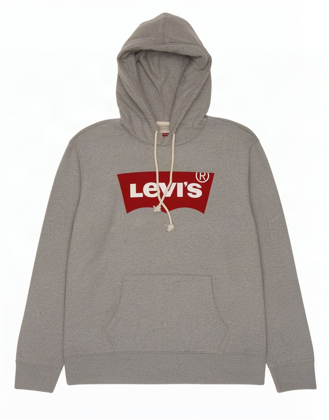 Suéter com capuz gráfico padrão masculino Levi's grande algodão cinza