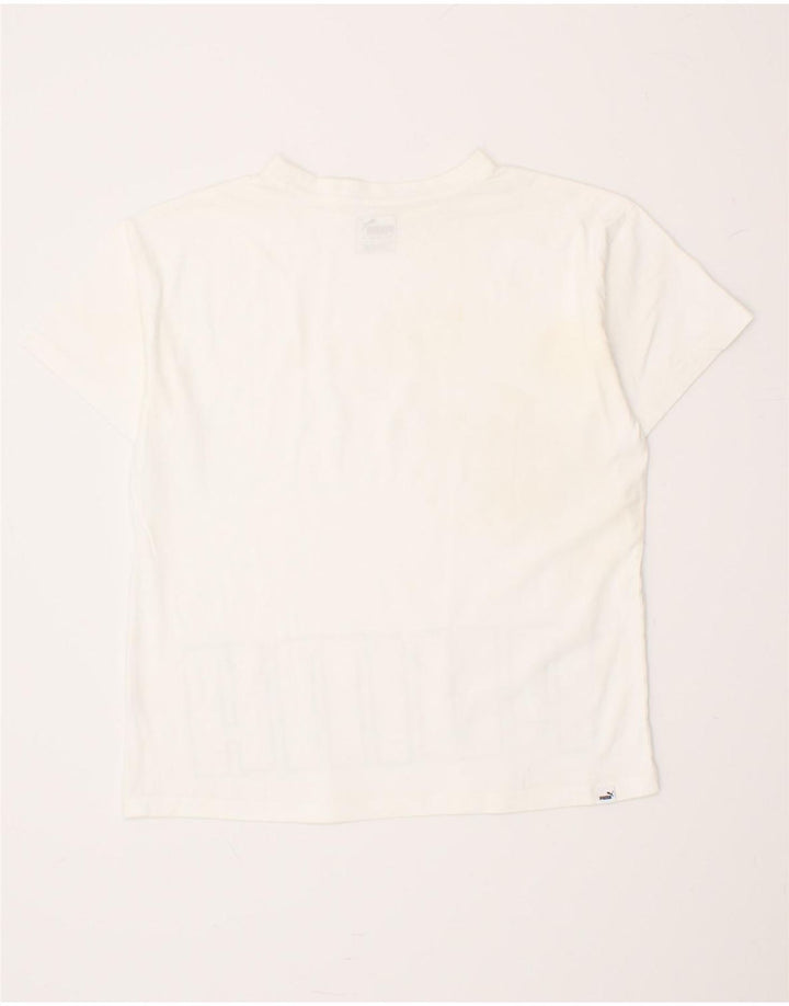 PUMA Boys Graphic T-Shirt Top 15-16 Years White Vintage Puma and Second-Hand Puma from Messina Hembry 